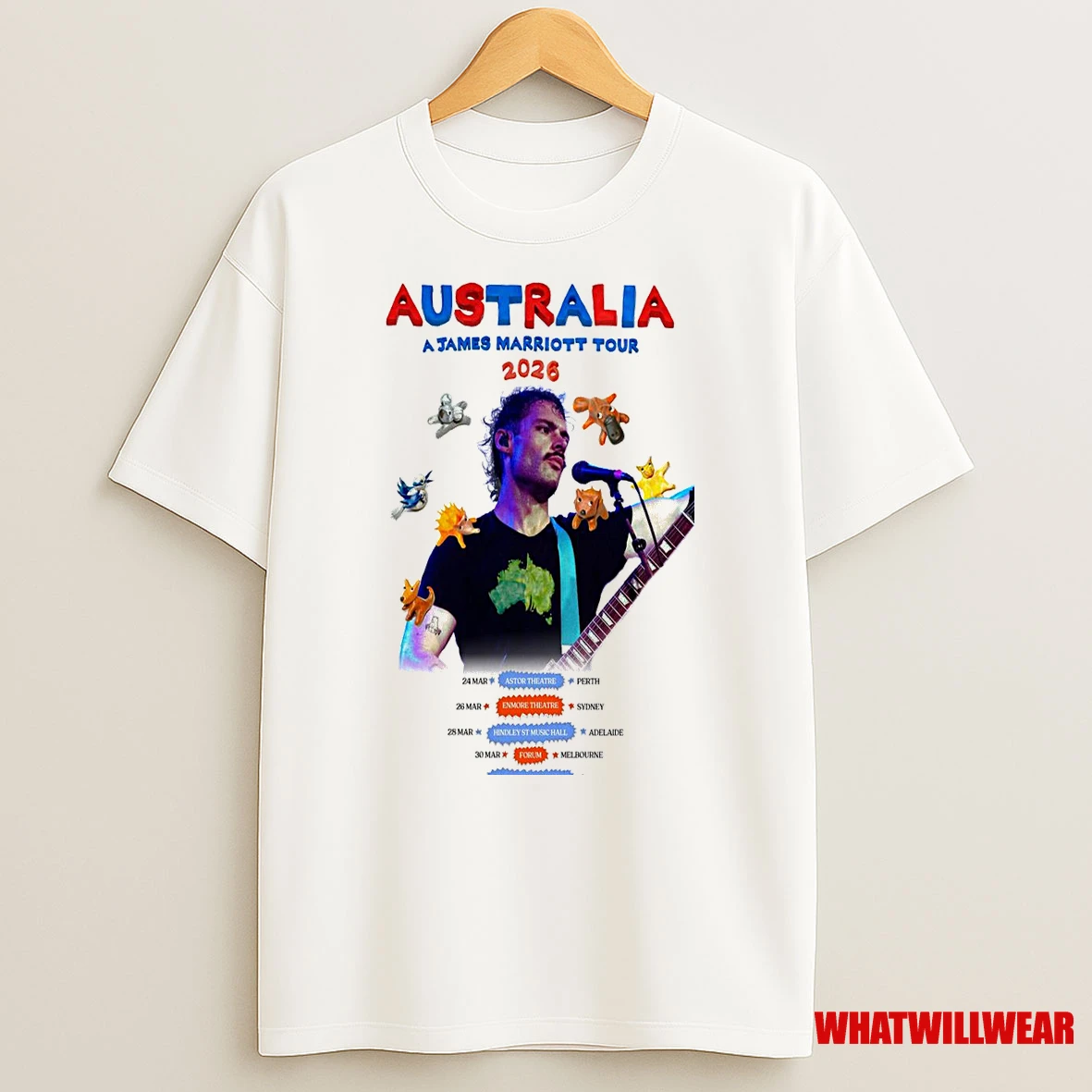 James Marriott Australia Tour 2026 Shirts