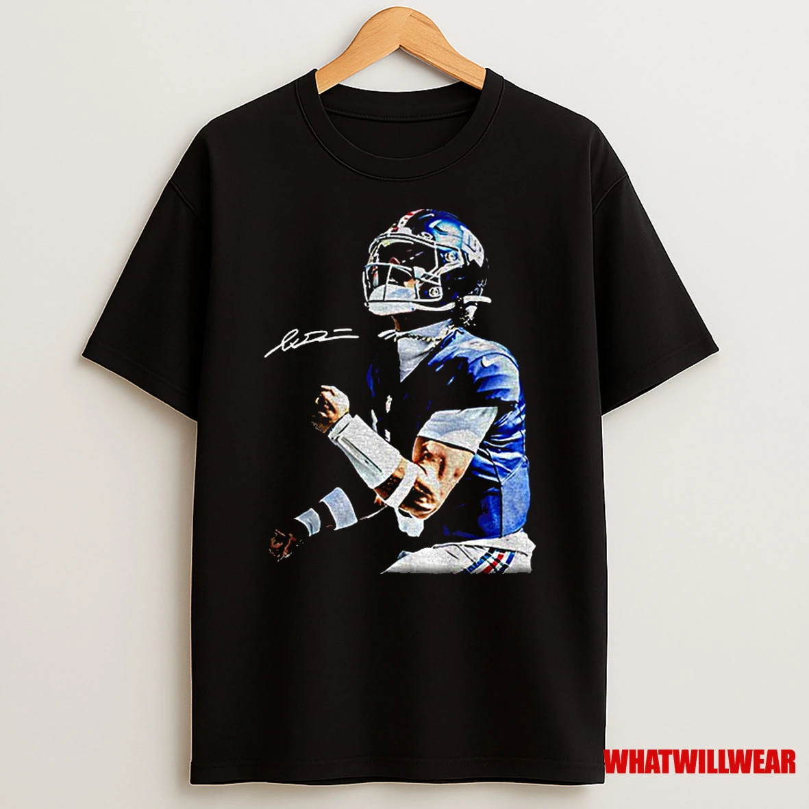 Jaxson Dart Aura New York Giants Nfl Football Signature Classic Shirts