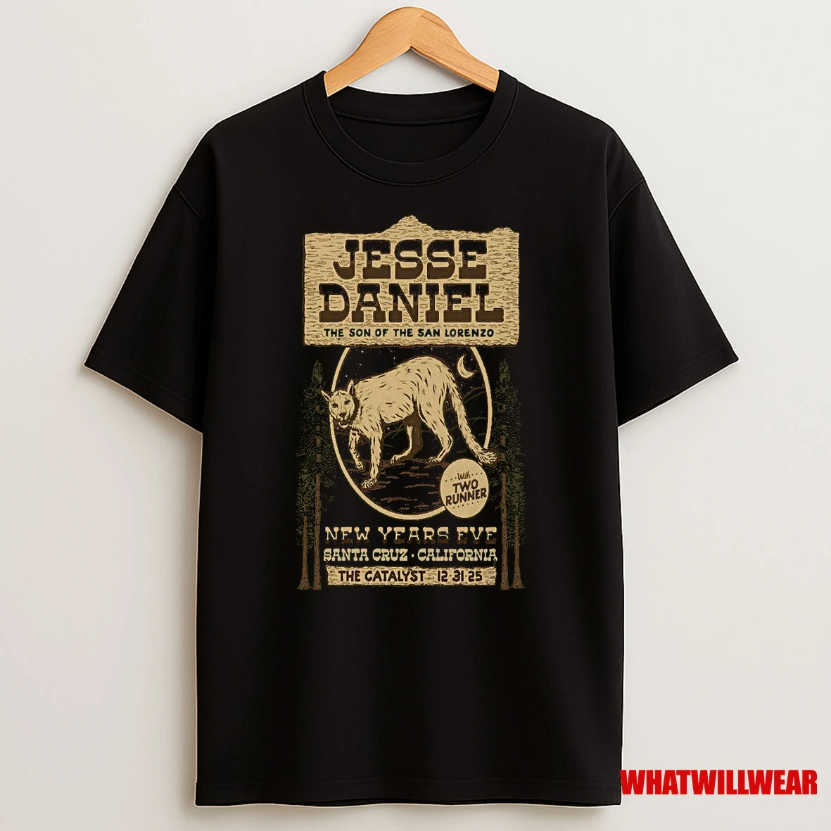 Jesse Daniel Santa Cruz Ca December 31 2025 Concert Shirts
