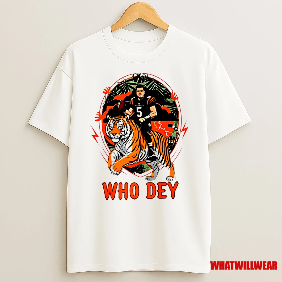 Joe Flacco Cincinnati Bengals Flacco In The Jungle Who Dey Classic Shirts