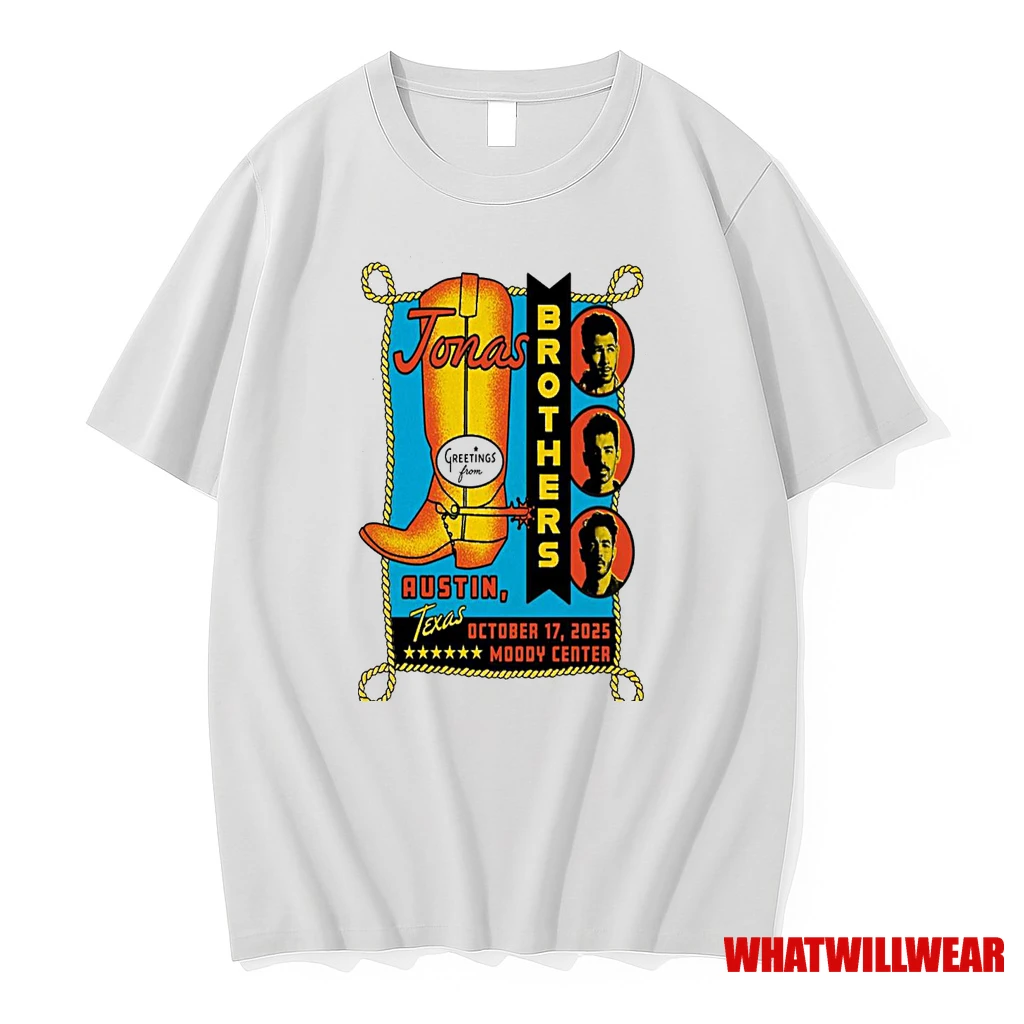 Jonas Brothers Moody Center October 17 2025 Austin Tx Tour Shirts