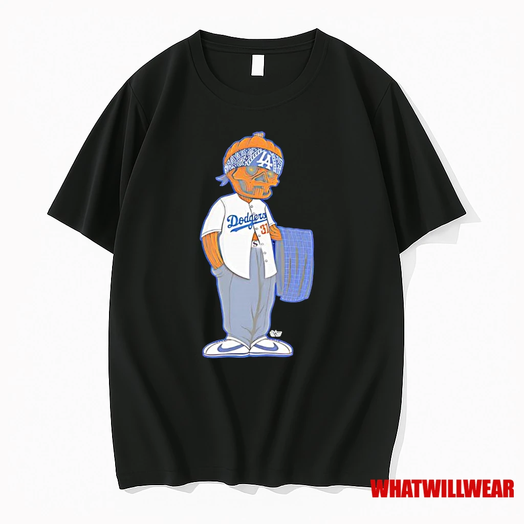 La Dodgers Halloween Pumpkin Homie Character Classic Shirts