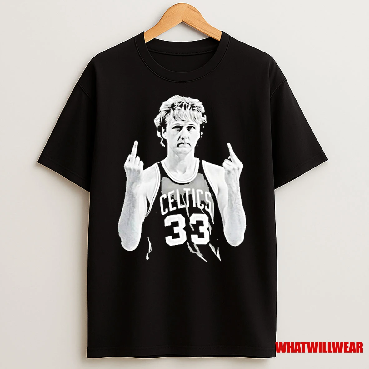 Larry Bird Boston Celtics Middle Fingers Shirts