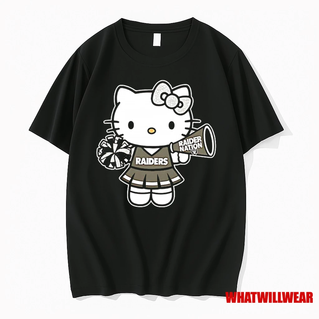 Las Vegas Raiders Helmet X Hello Kitty Raider Nation Classic Shirts