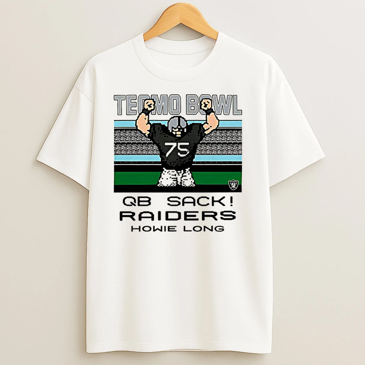 Las Vegas Raiders Nfl Tecmo Bowl Quarterback Sack Howie Long Classic Shirts