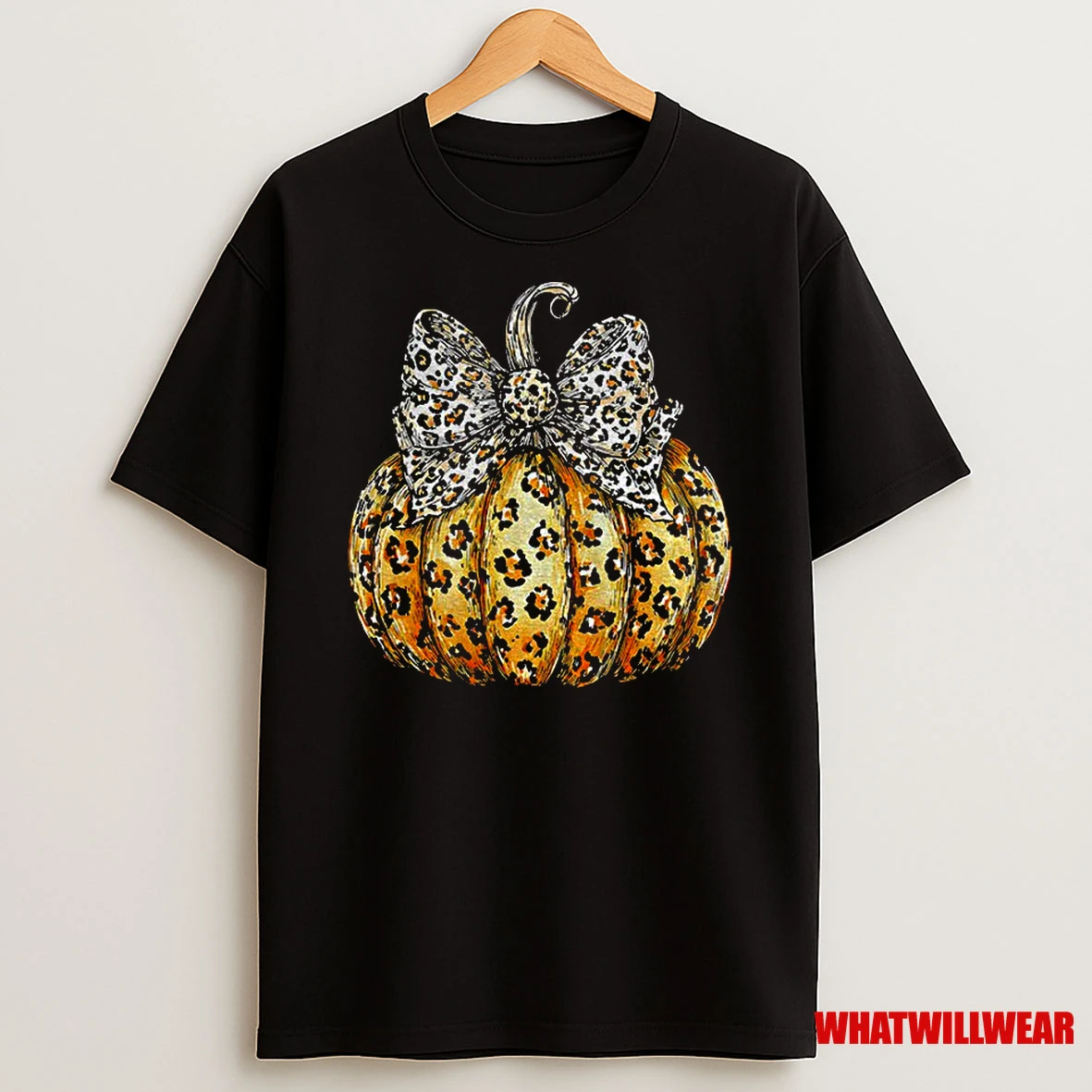 Leopard Pumpkin Preppy Ghost Boo Spooky Coquette Halloween Classic Shirts