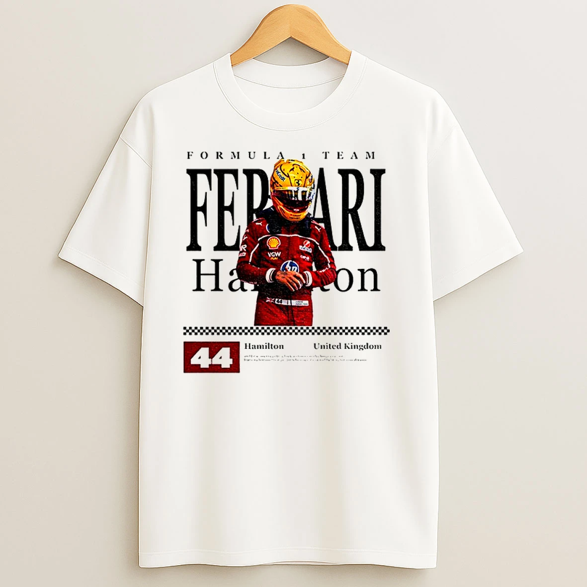 Lewis Hamilton Ferrari Formula 1 Team United Kingdom 44 Classic Shirts