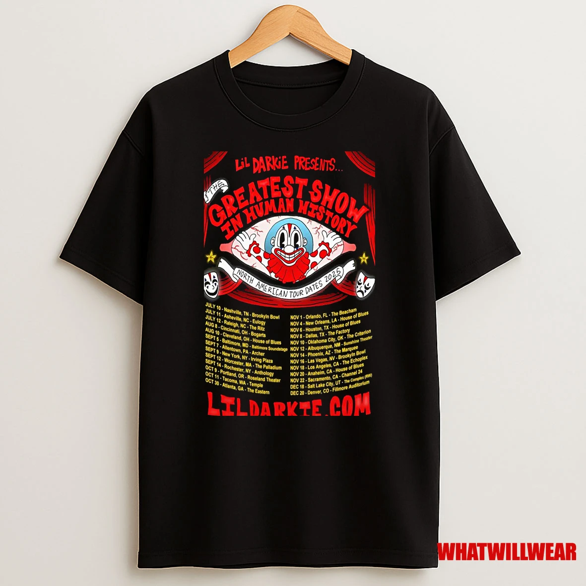 Lil Darkie North American Tour 2025 Shirts