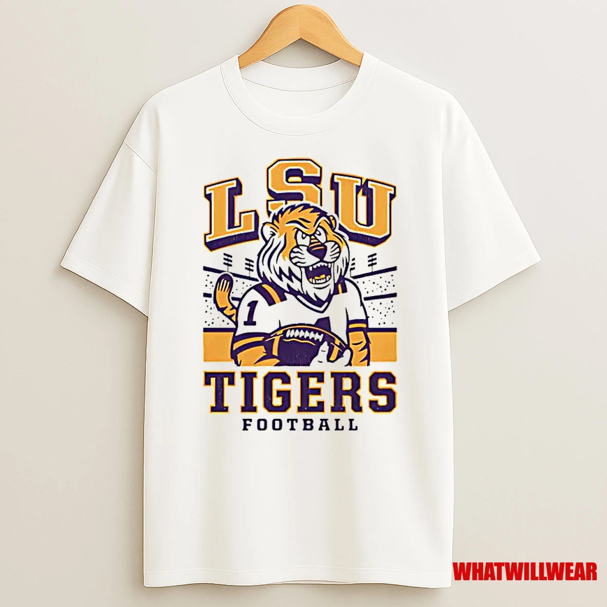 Lsu Tigers Qb Mike Football Stadium Mascot Logo Classic Shirts