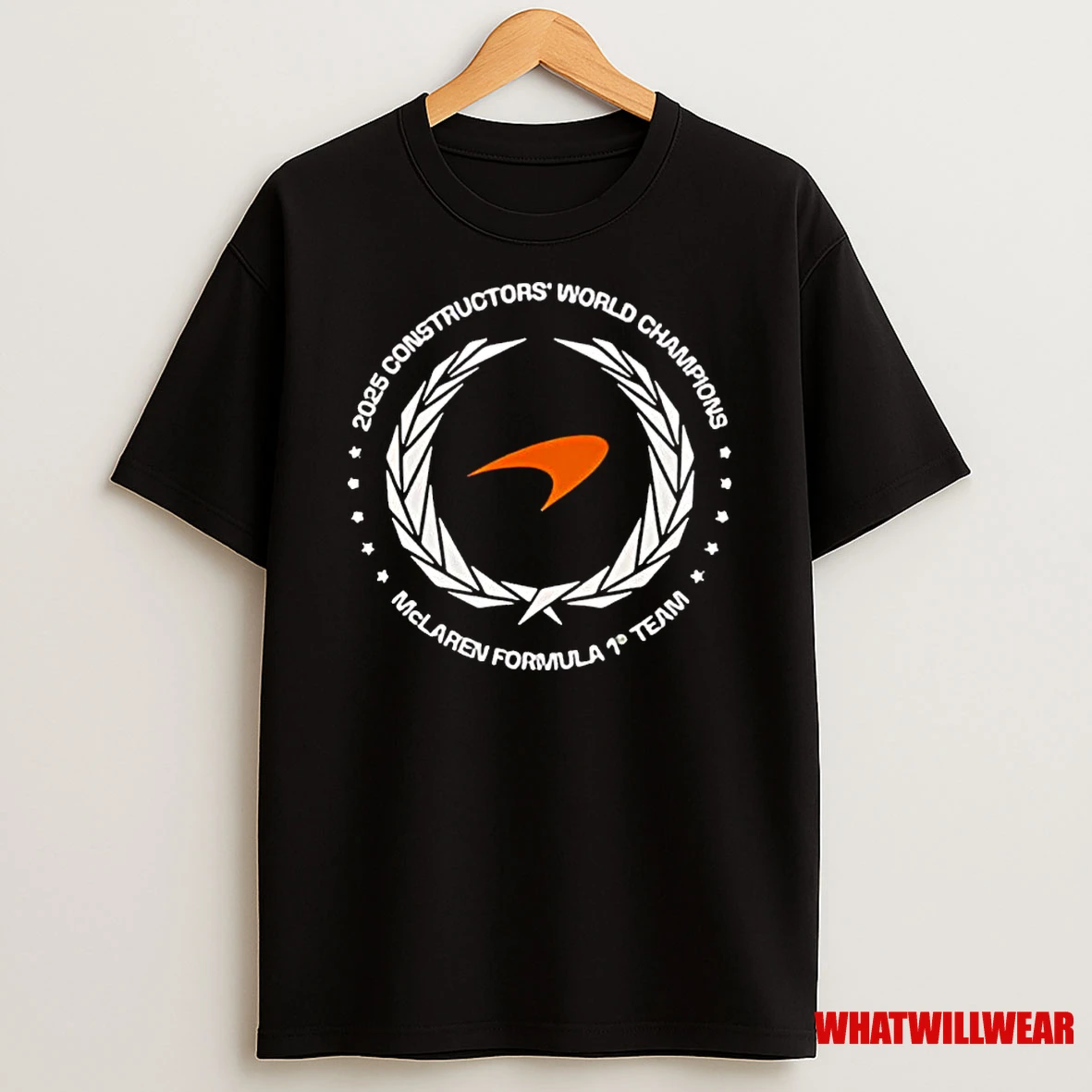 Mclaren Formula 1 Team 2025 Constructors World Champions Logo Classic Shirts