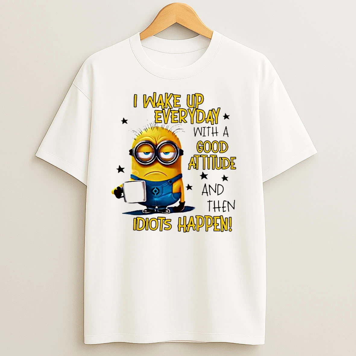 Minion I Wake Up Everyday With A Good Attitude Classic Shirts