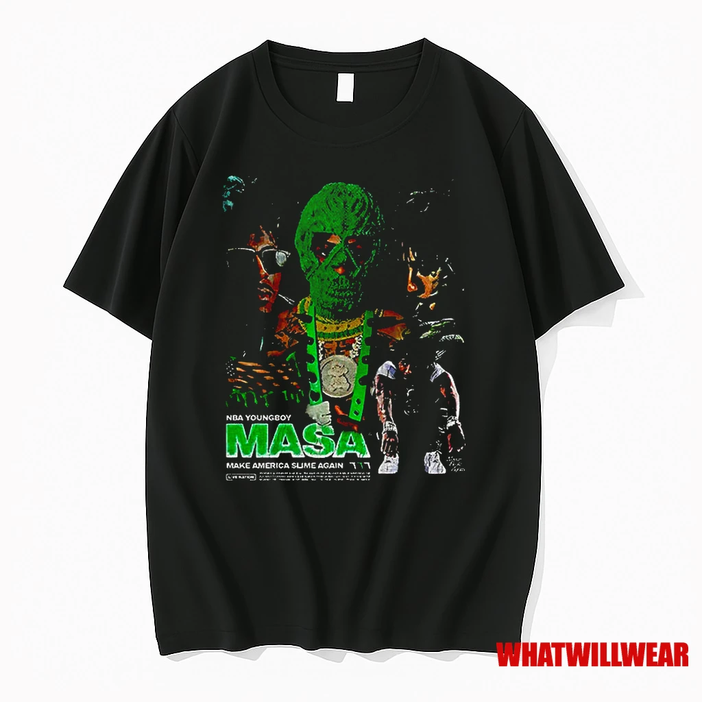 Nba Youngboy Masa Make America Slime Again 2025 Graphic Classic Shirts