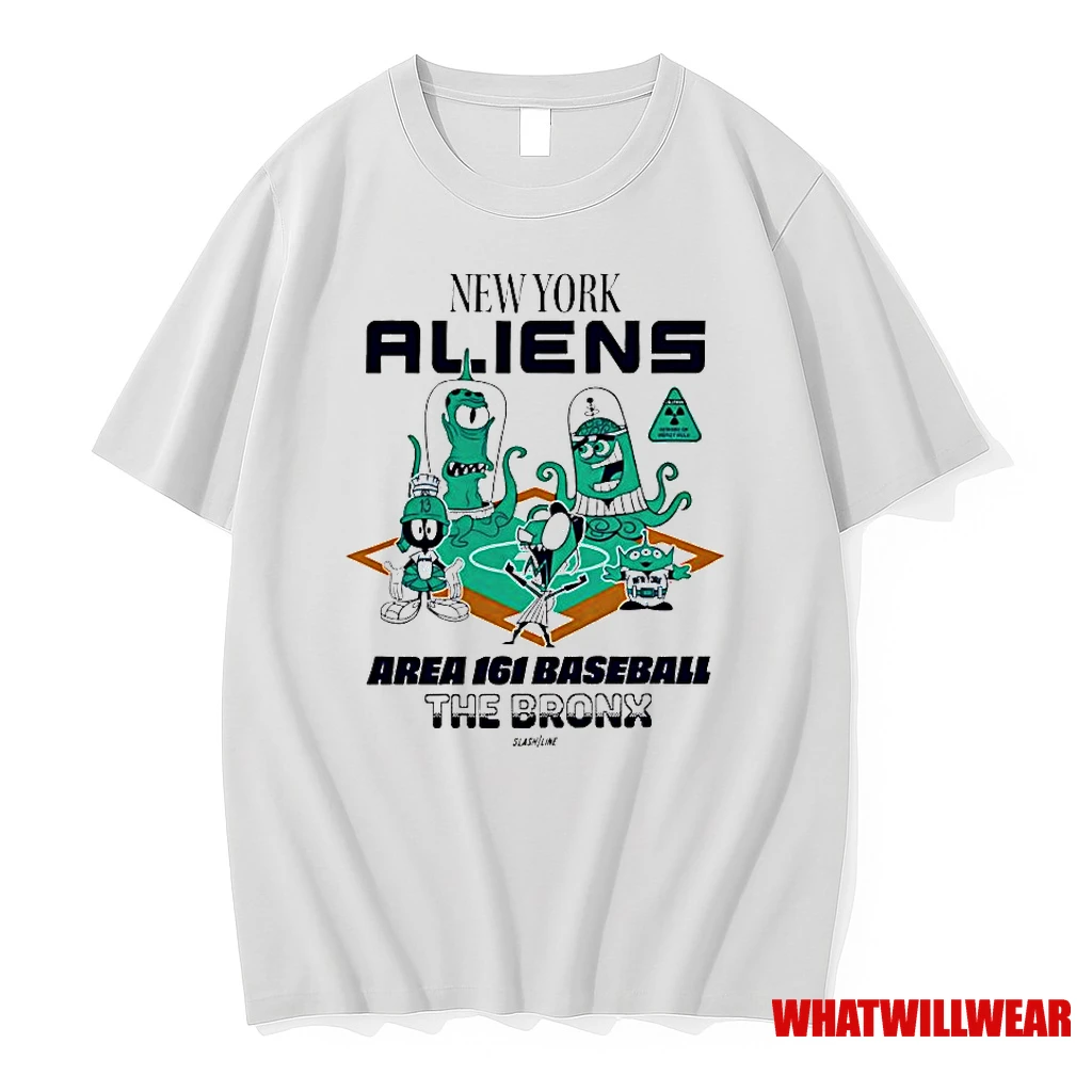 New York Aliens Area 161 Baseball The Bronx Graphic Classic Shirts