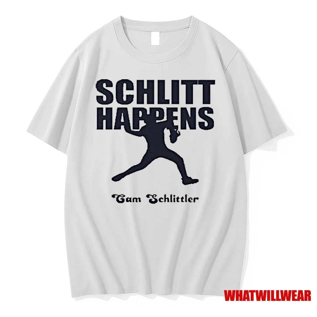 New York Yankees Cam Schlittler Schlitt Happens Shirts