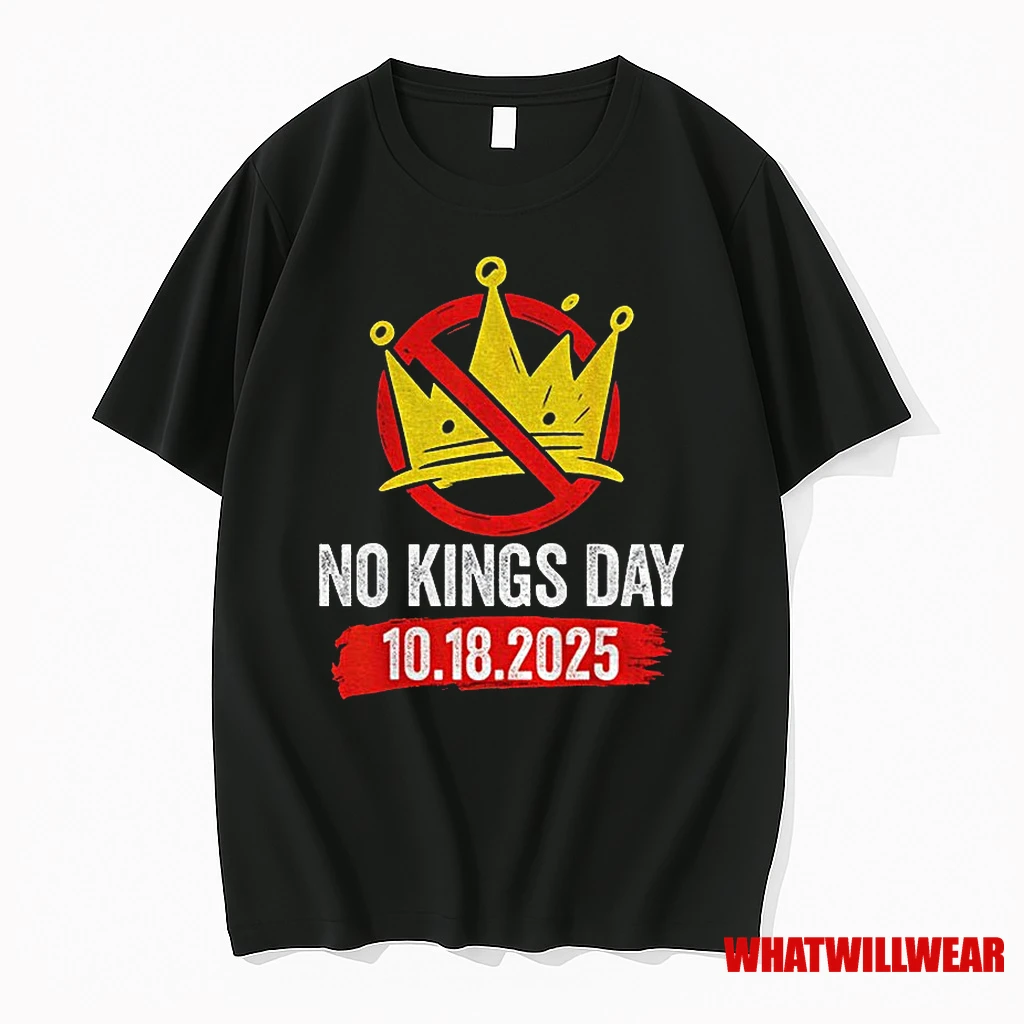 No Kings Day 2025 Anti Monarchy Crown Graphic Classic Shirts