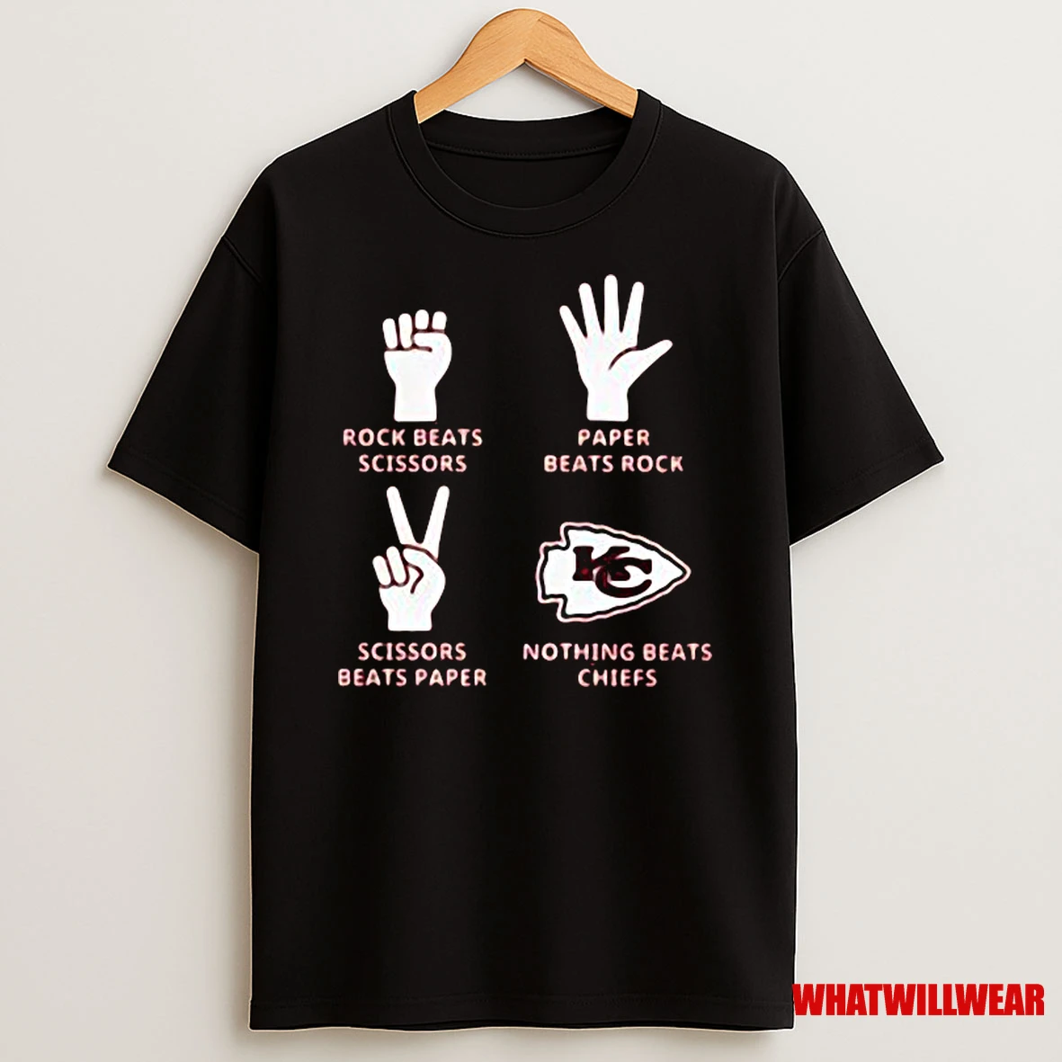 Nothing Beats Chiefs Kc Rock Beats Scissors Shirts