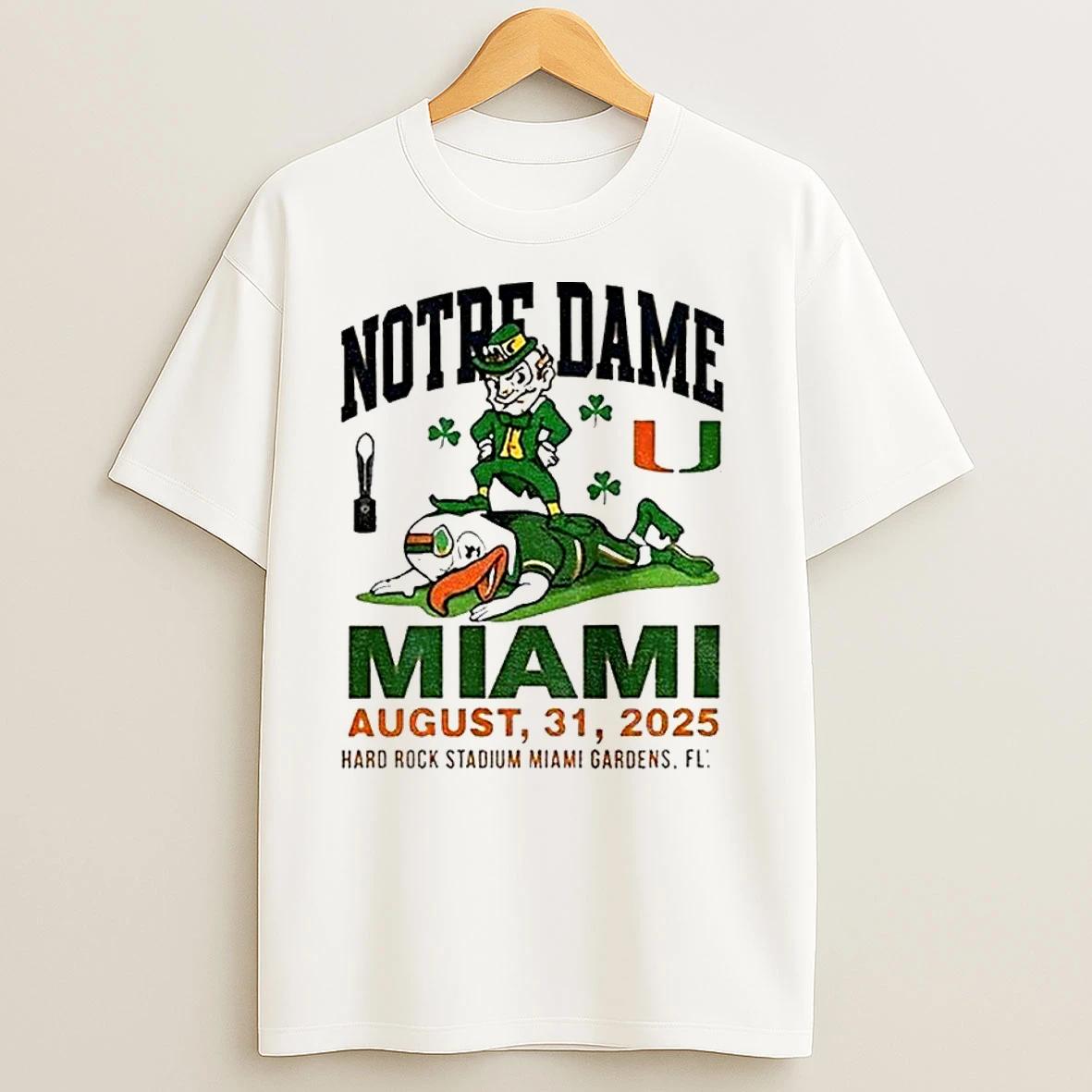 Notre Dame Knockout Miami Hurricanes 27 24 2025 Gameday Classic Shirts
