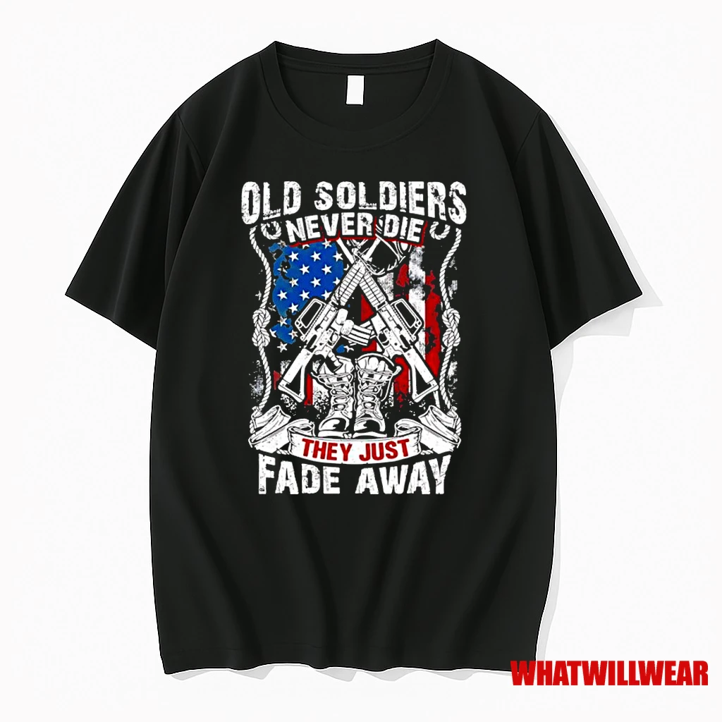 Old Soldiers Never Die They Just Fade Away Classic Shirts