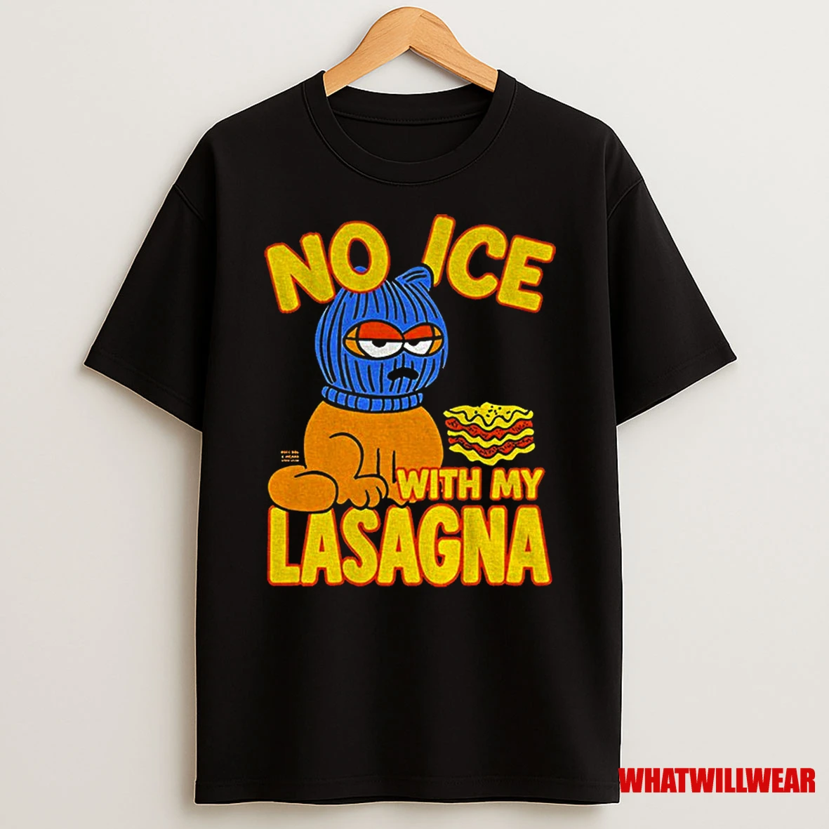 Orange Cat No Ice With My Lasagna Classic Shirts