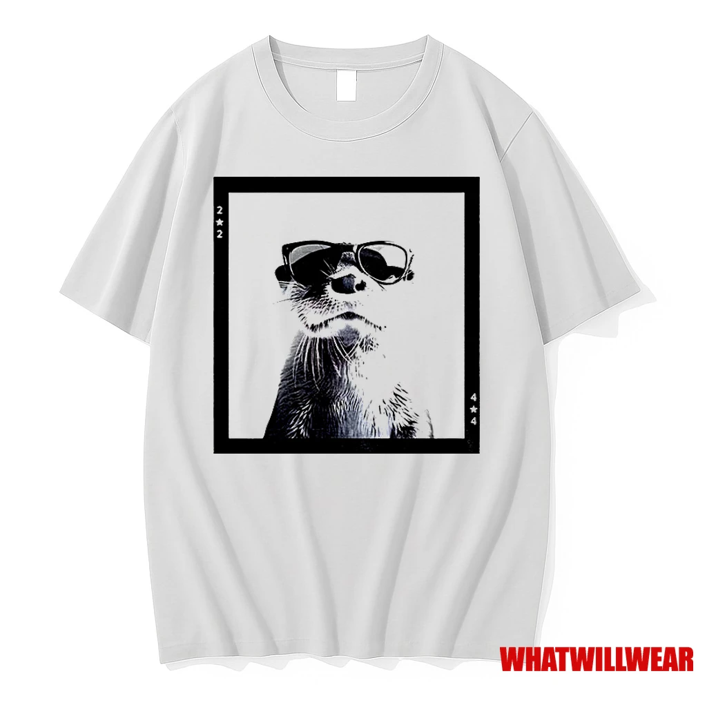 Otter Wearing Glasses Photo Funny Meme Classic Shirts
