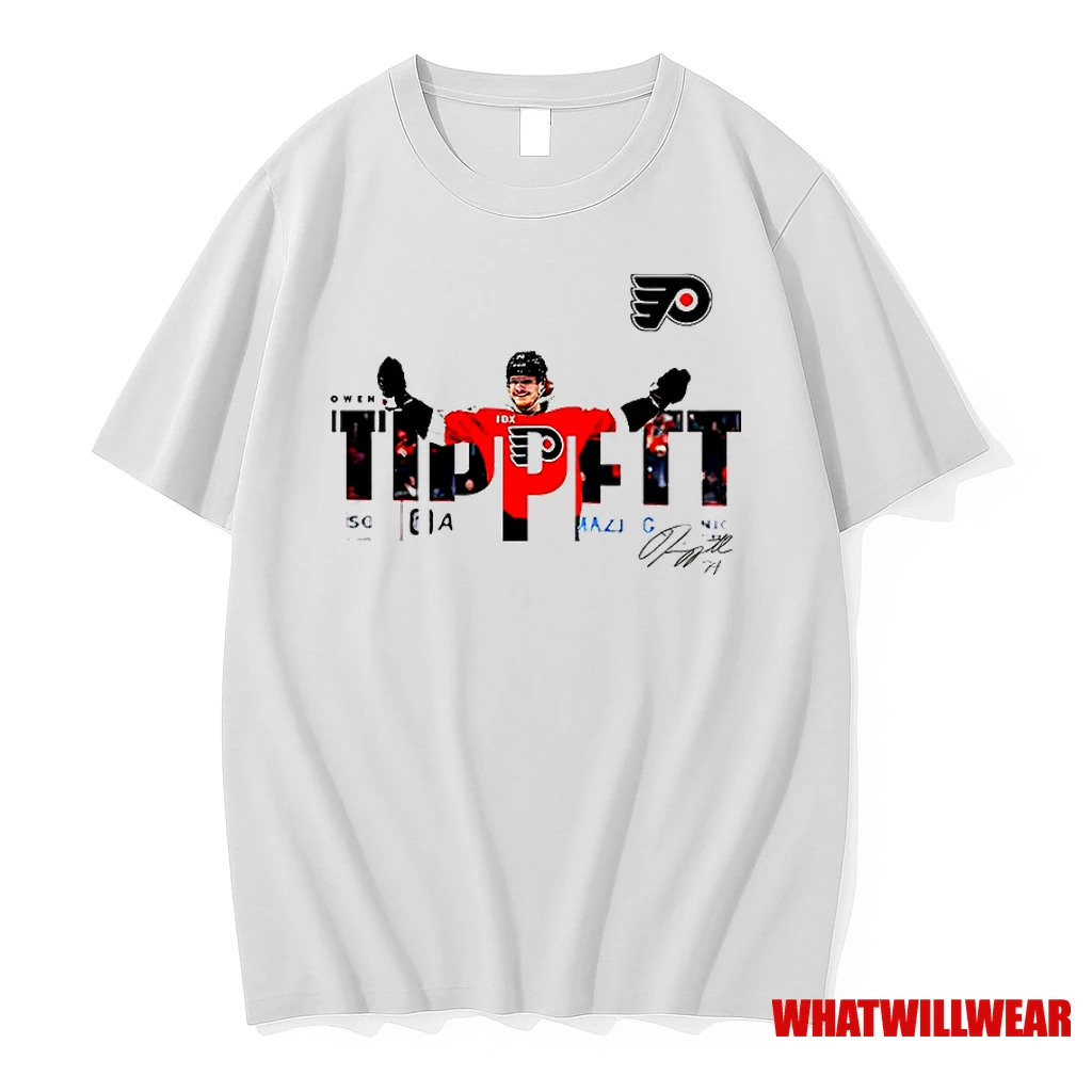 Owen Tippett Philadelphia Flyers Nhl Logo Signature Classic Shirts