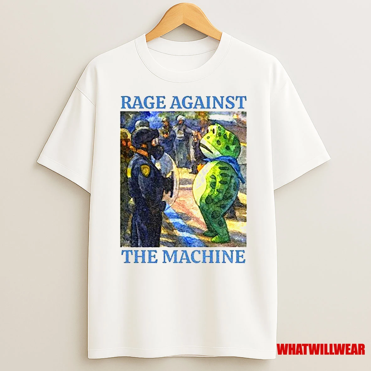 Portland Frog Protest Rage Against The Machine Art Political Classic Shirts