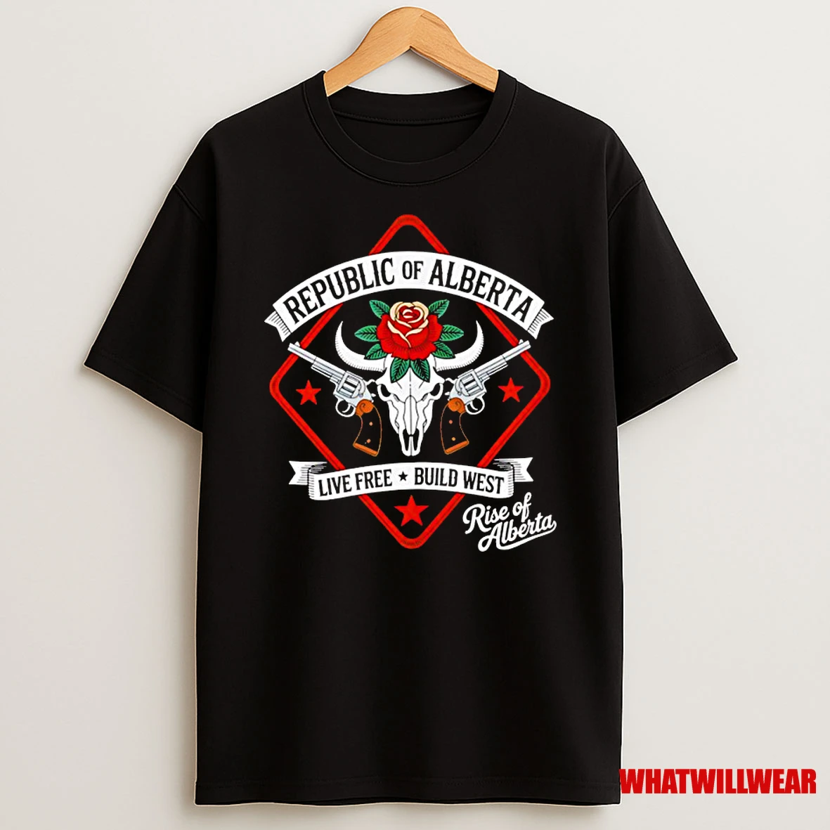 Republic Of Alberta Live Free Build West Gunslinger Classic Shirts