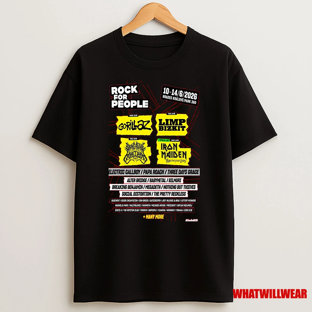 Rock For People June 10 14 2026 Park 360 Hradec Kralove Event Shirts