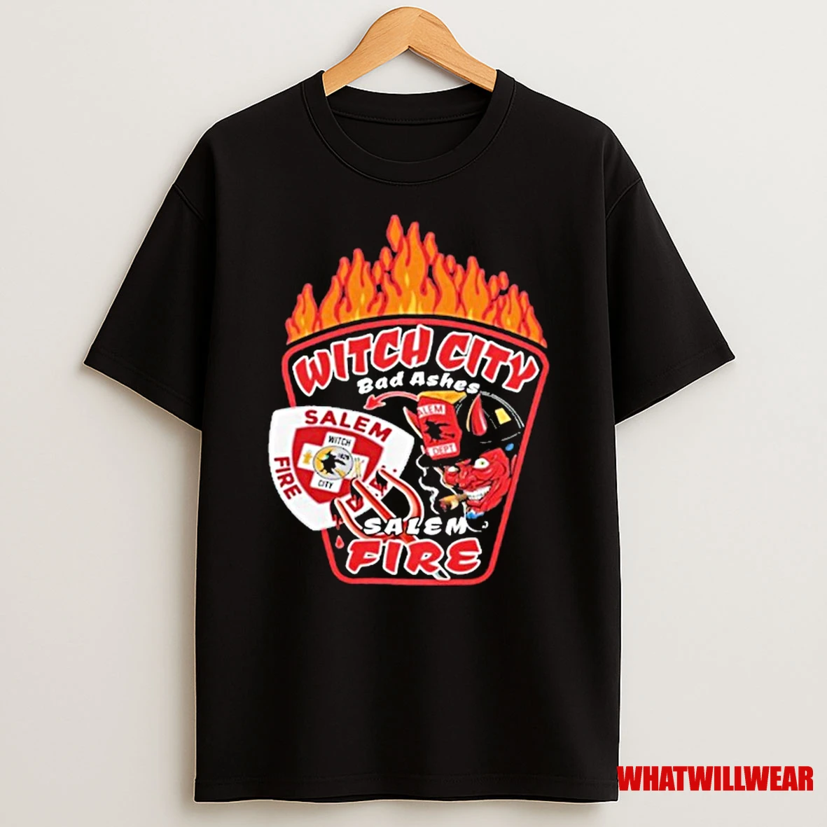 Salem Fire Dept 2025 Adult Devil Halloween Shirts