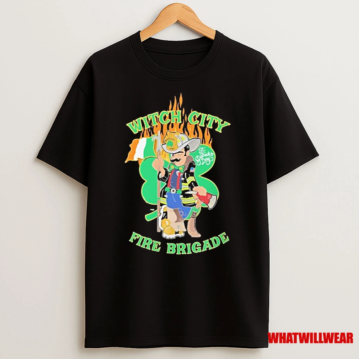 Salem Witch City Fire Brigade St Patricks Day Shirts