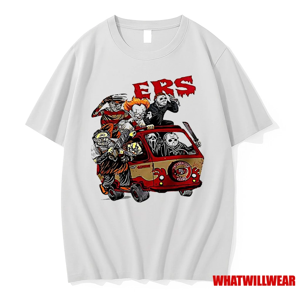San Francisco 49ers Football Horror Movies Characters Halloween Classic Shirts