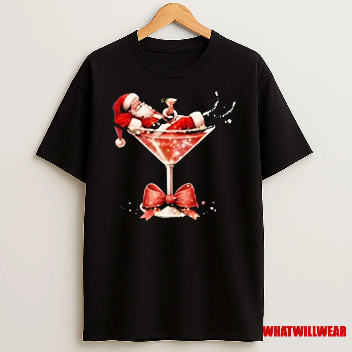Santas Hot Mess Christmas Martini Xmas Shirts