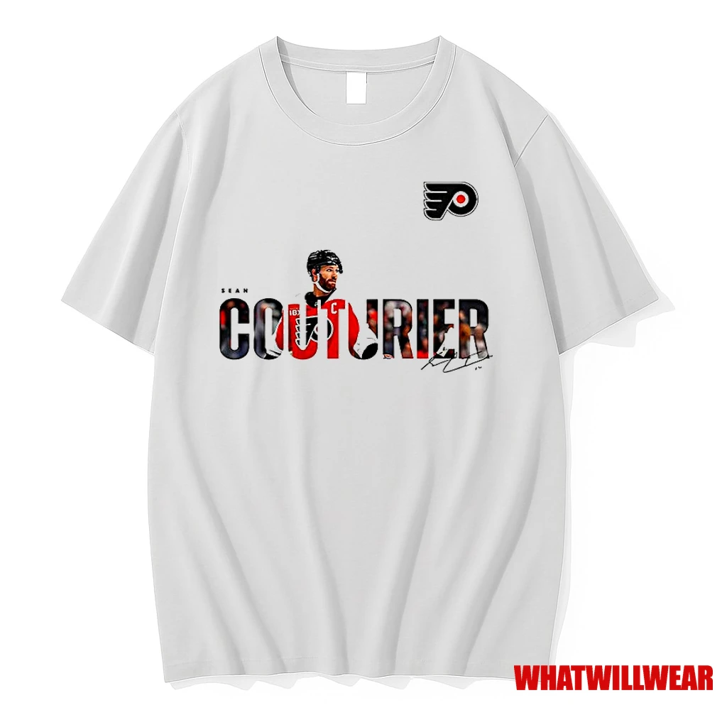 Sean Couturier Philadelphia Flyers Nhl Logo Signature Classic Shirts