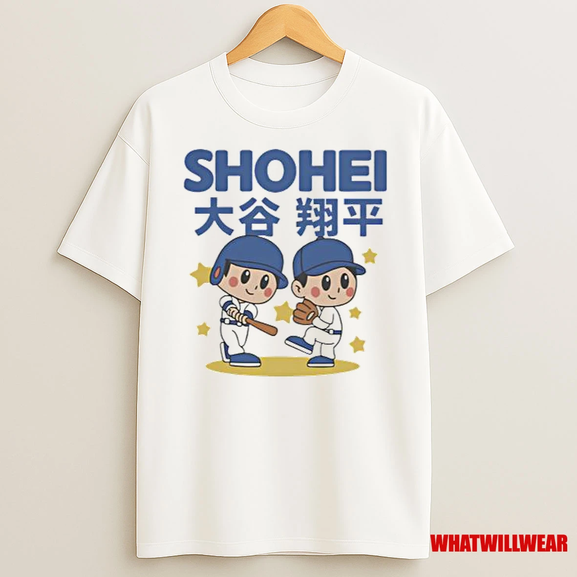 Shohei Ohtani Superstar Cartoon Baseball Men Shirts