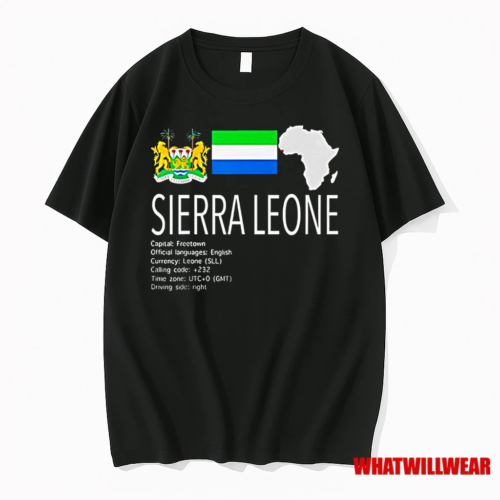 Sierra Leone Logo Flag And Map Classic Shirts