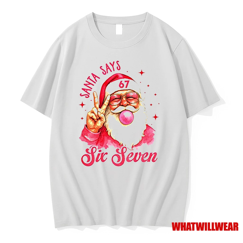 Six Seven 6 7 Meme Funny Santa Says Christmas Classic Shirts