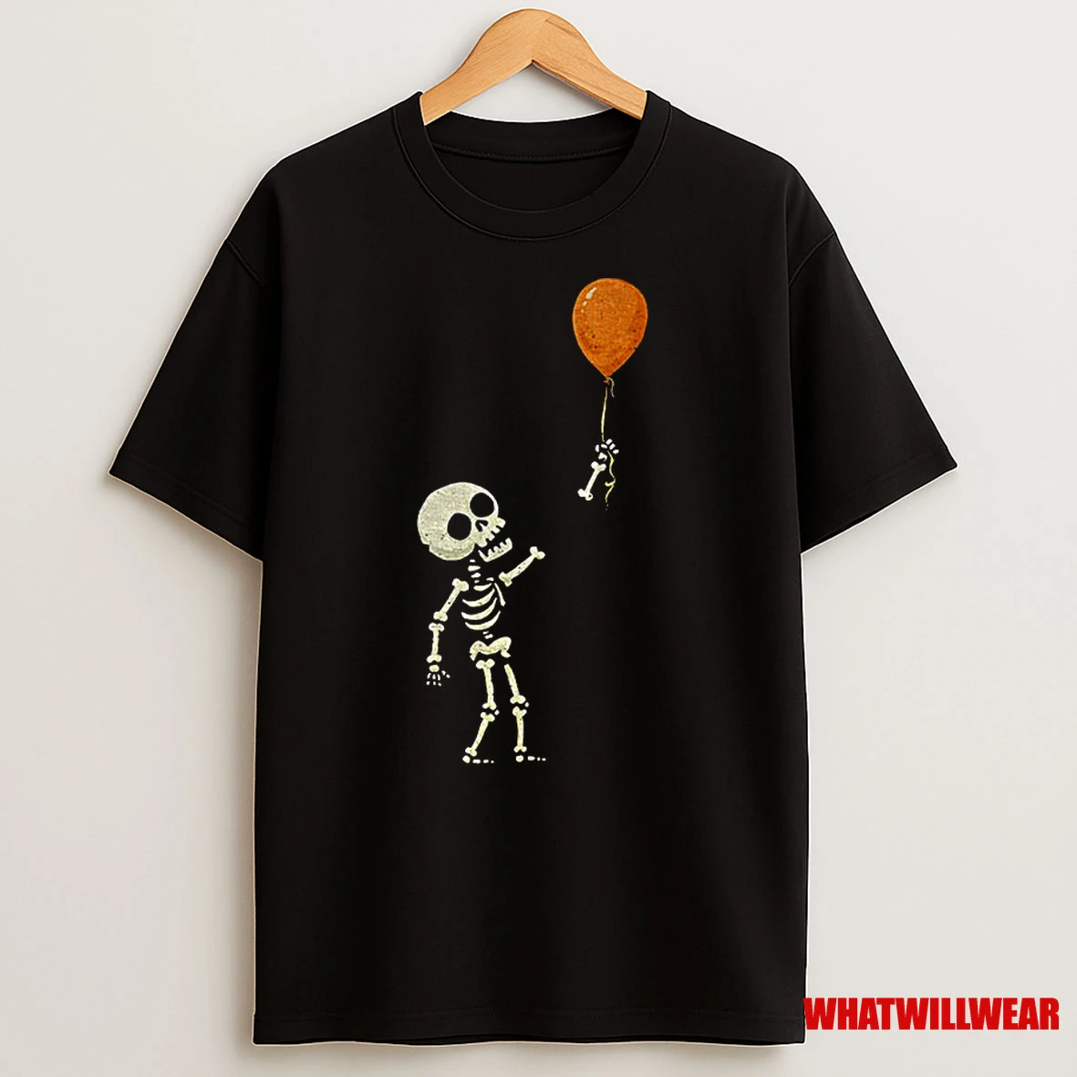 Skeleton And A Balloon Float Away Halloween Classic Shirts