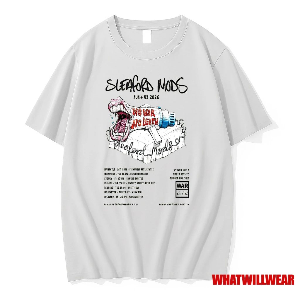 Sleaford Mods Australia New Zealand 2026 Shirts