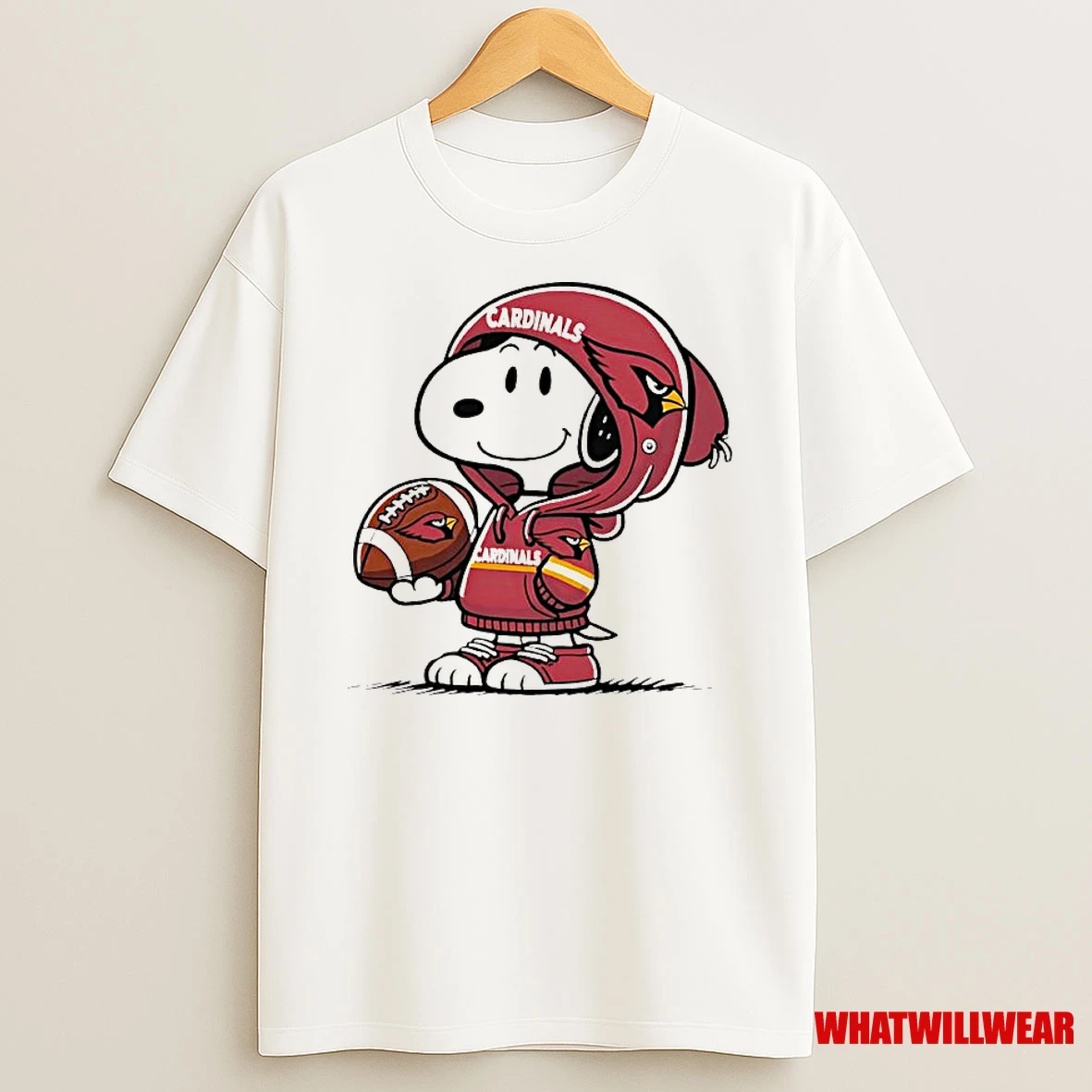 Snoopy Wears Arizona Cardinals Logo Classic Shirts
