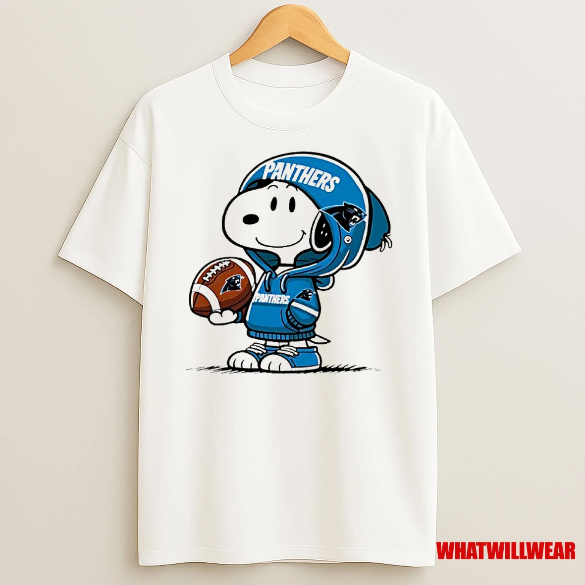 Snoopy Wears Carolina Panthers Logo Classic Shirts