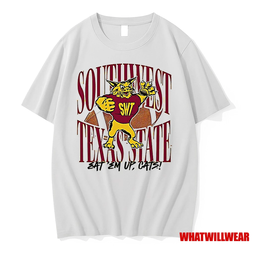 Southwest Texas State 1990s Eat Em Up Cats Mascot Classic Shirts