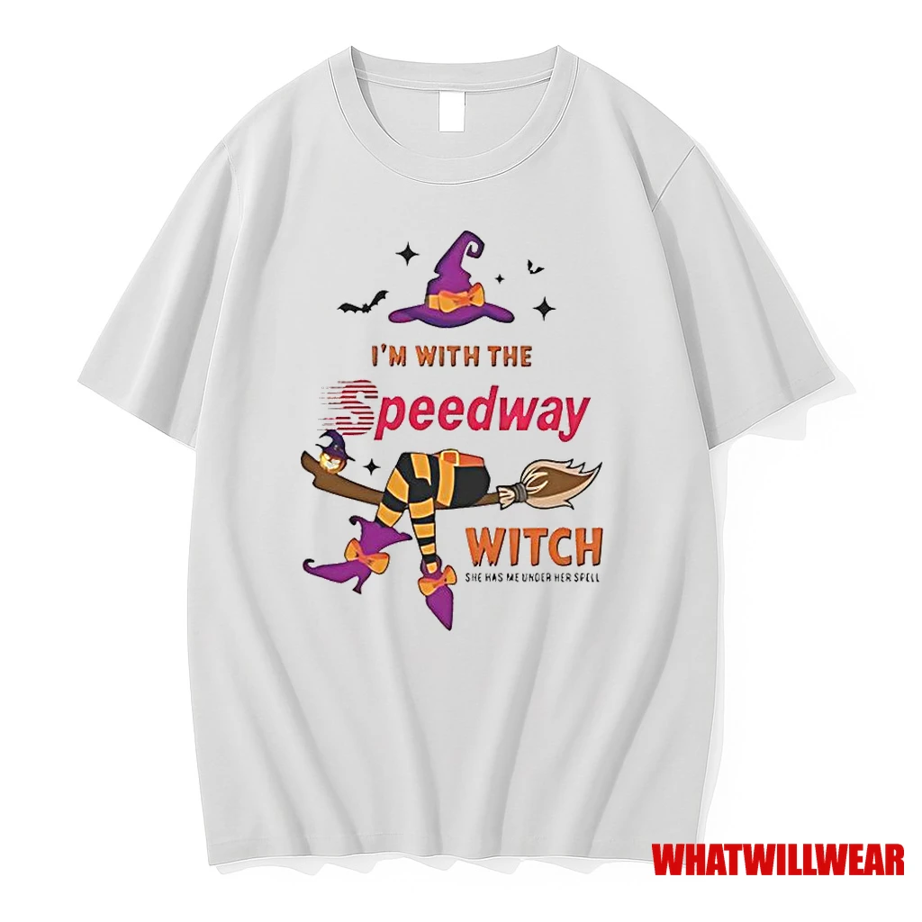 Speedway Im With The Witch She Has Me Under Her Spell Halloween Classic Shirts