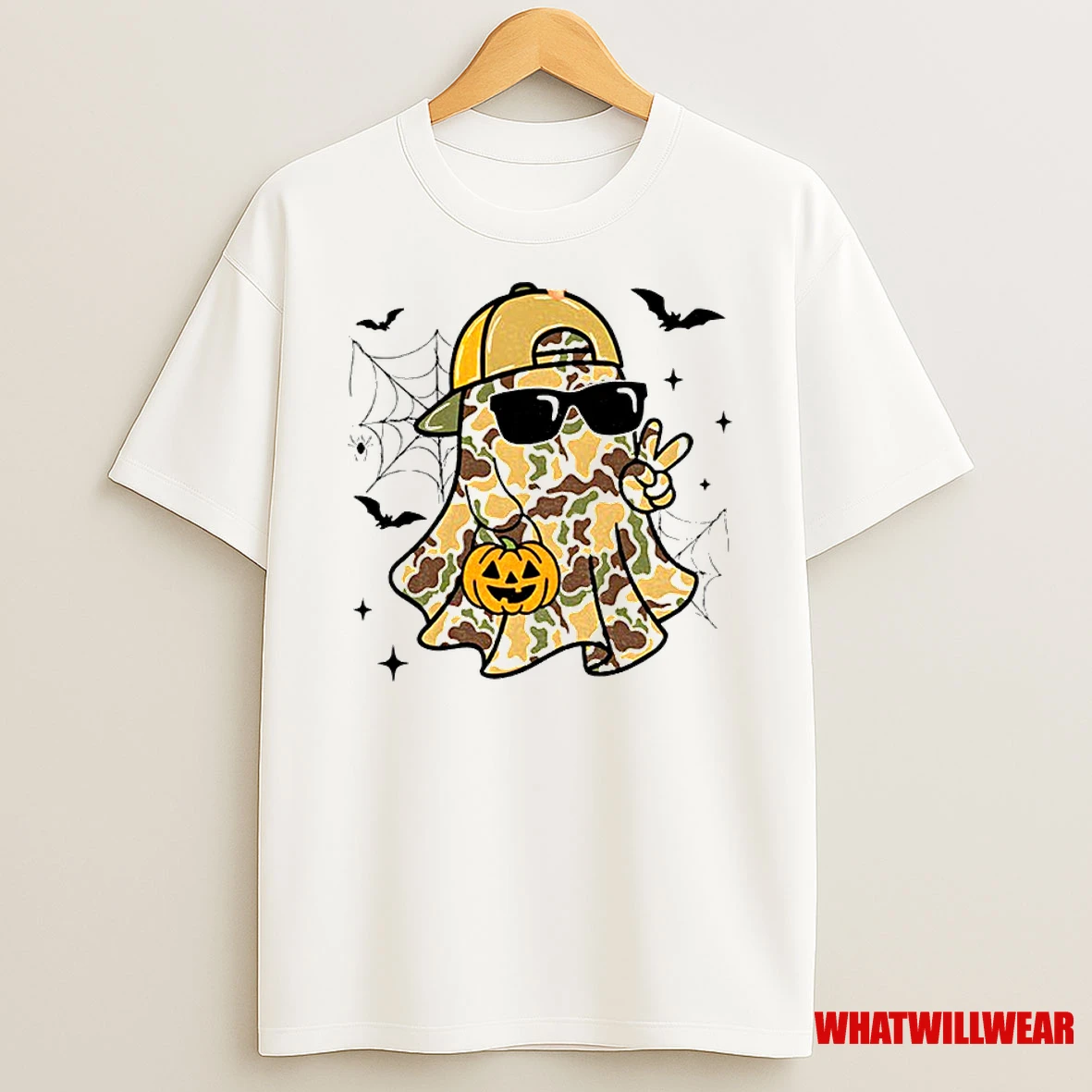 Spooky Dude Ghost Halloween Boy Classic Shirts
