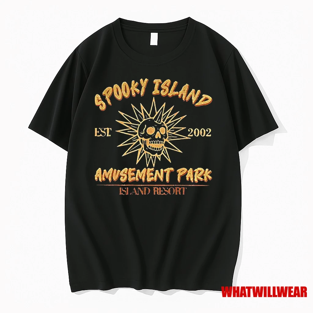 Spooky Island Amusement Park Island Resort Est 2002 Logo Classic Shirts