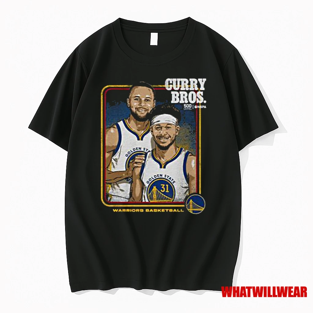 Steph Curry Seth Curry Golden State Warriors Step Brothers Wht Men Shirts
