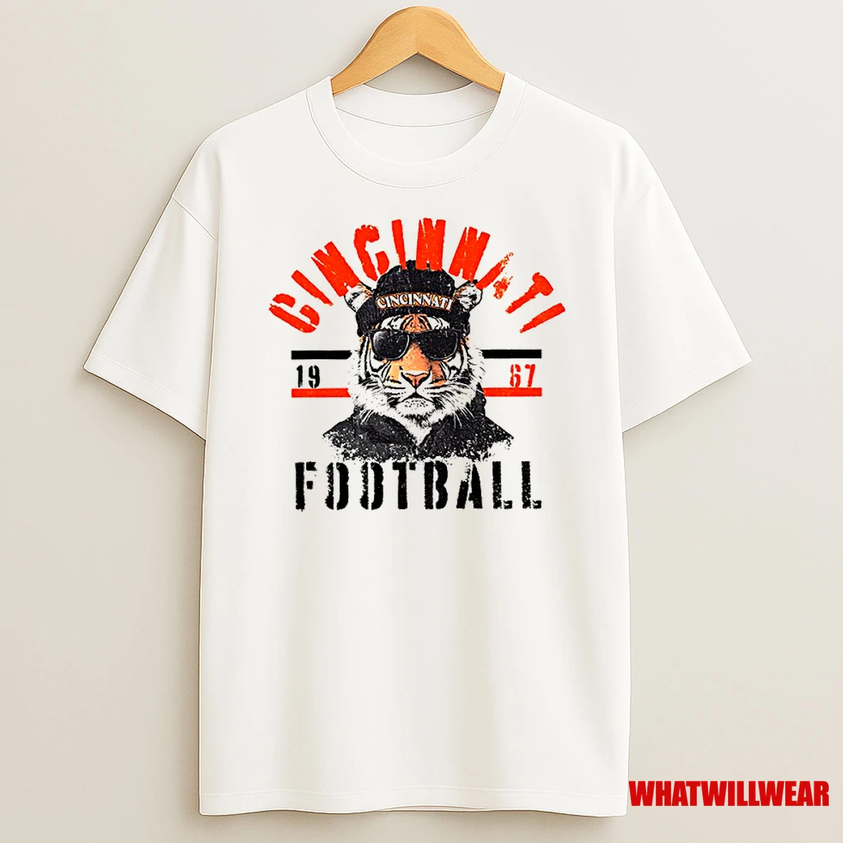 Tiger Cincinnati Bengal Football Nfl 1967 Logo Classic Shirts