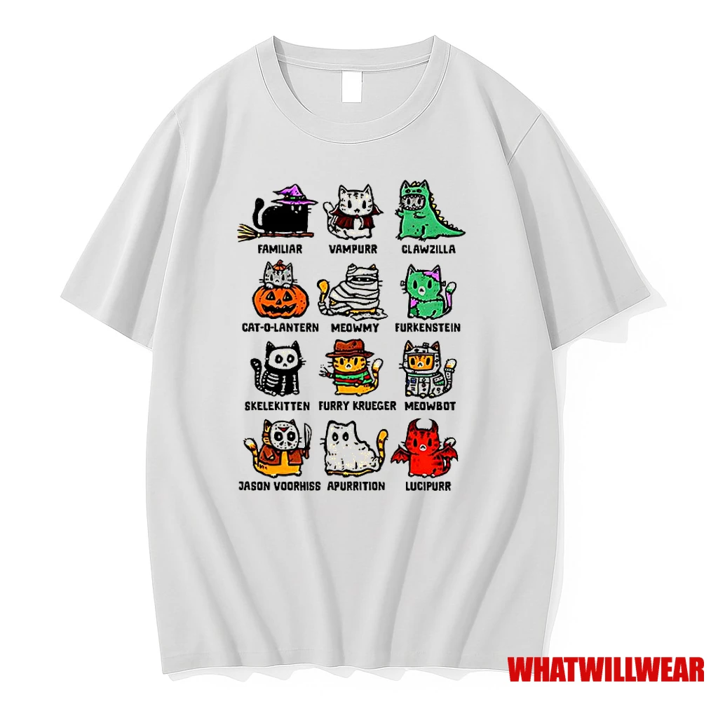 Trick Or Treat Kitten Dressed As Halloween Characters Classic Shirts