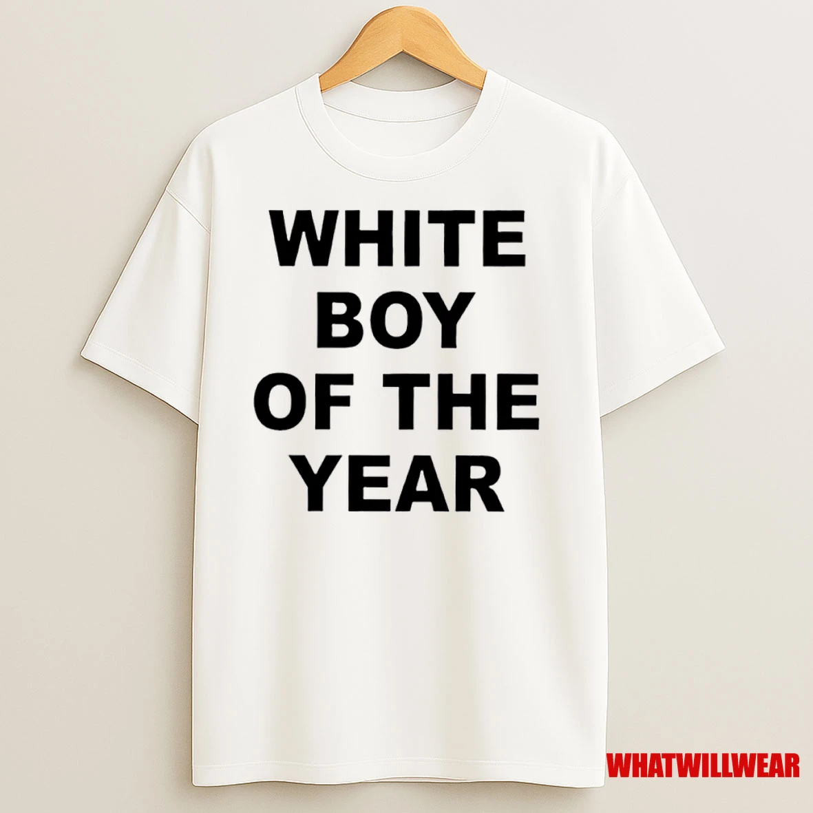 White Boy Of The Year Text Classic Shirts