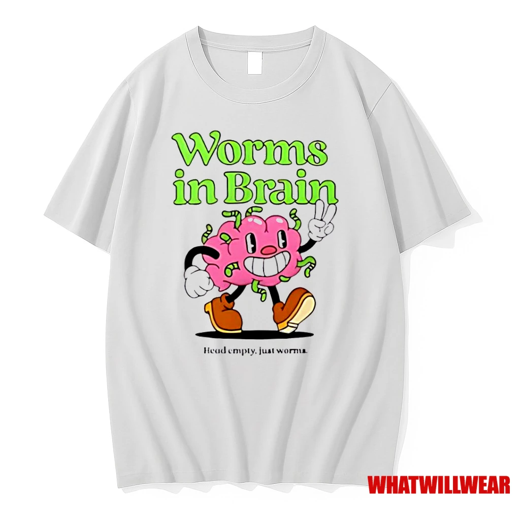 Worms In Brain Head Empty Just Worms Funny Shirts