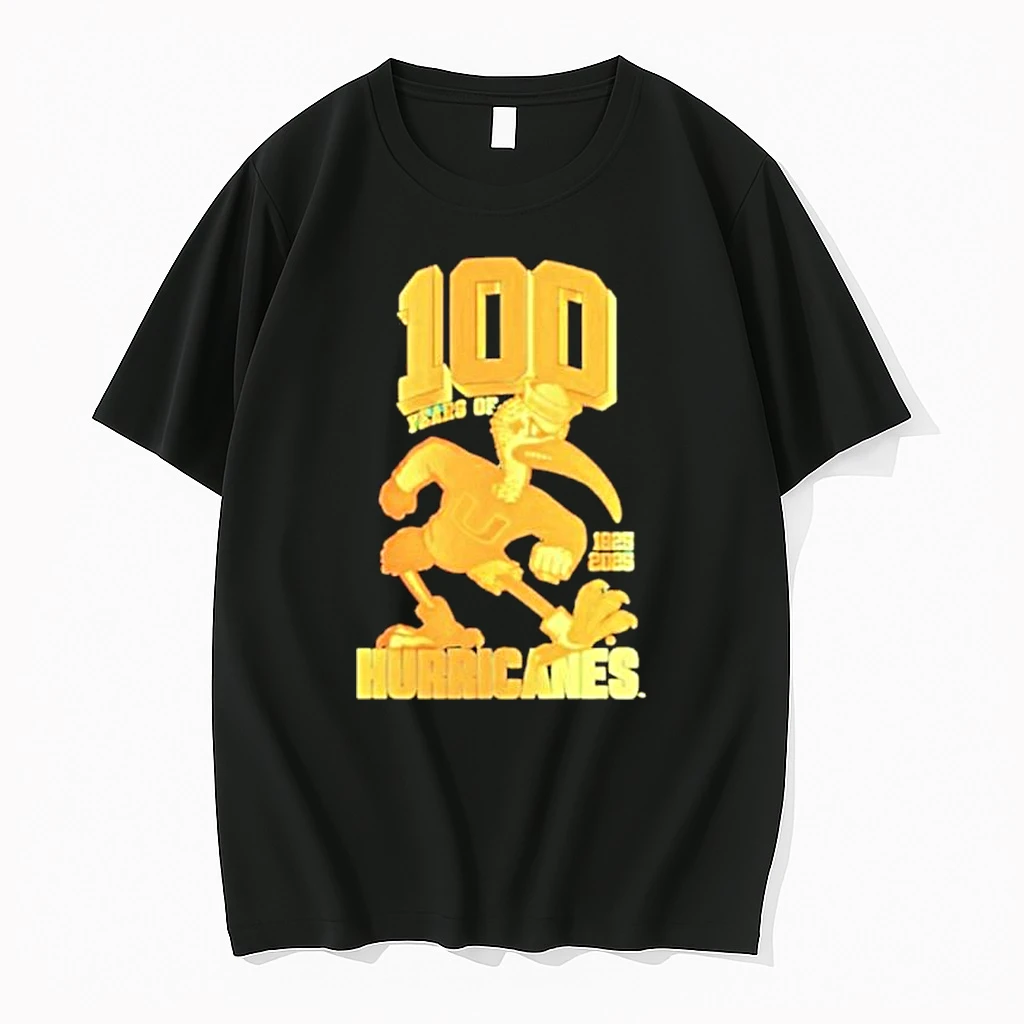 100 Years Of Miami Hurricanes Gold Sebastian Shirts